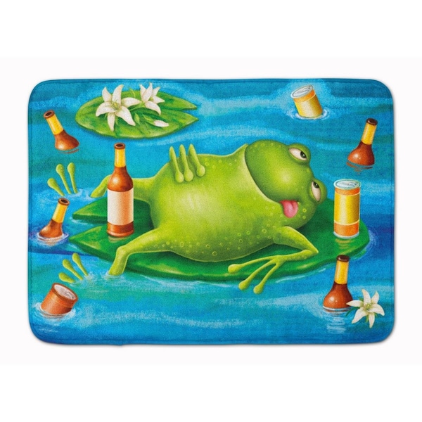Jensendistributionservices Frog Drinking Beer Machine Washable Memory Foam Mat MI2550524 - main